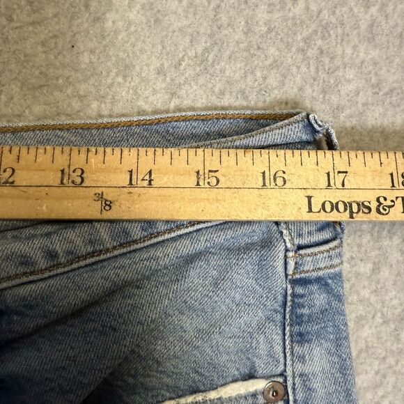 Agolde Women’s Size 31 Button Fly Light Wash Cropped Blue Jeans - Picture 3 of 10